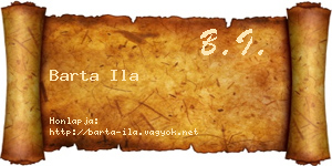 Barta Ila névjegykártya
